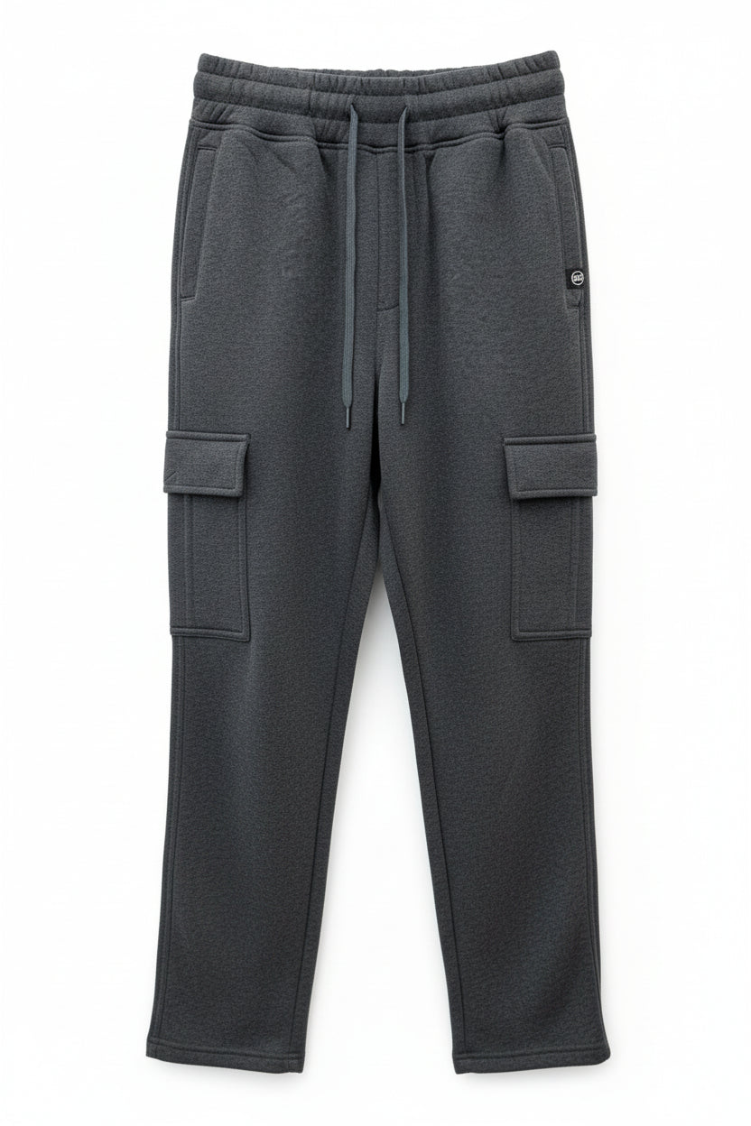 Men's Cargo Fleece Pants, Open Bottom