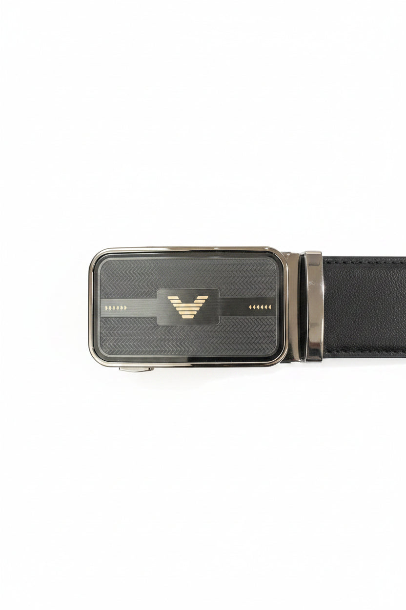 Moderno Men's Leather Belt — Black