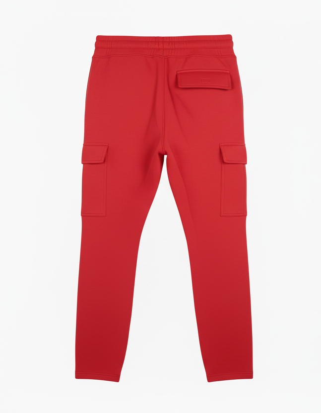 Men's Cargo Fleece Pants, Open Bottom
