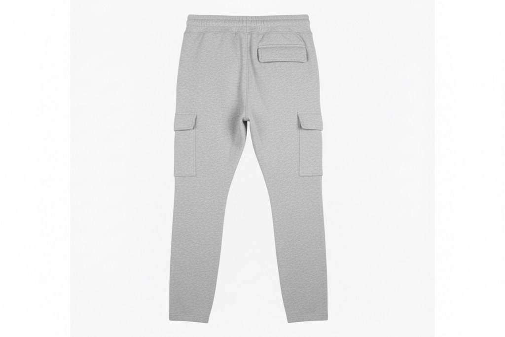 Men's Cargo Fleece Pants, Open Bottom