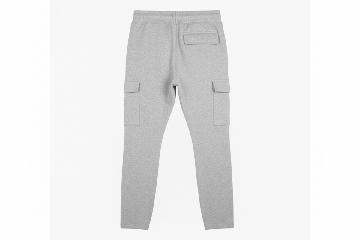 Men's Cargo Fleece Pants, Open Bottom