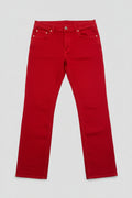 Bleecker & Mercer Men's Stretch Straight Fit Jeans | Red & Blue