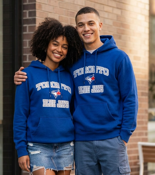 Unisex Toronto Blue Jays Printed Hoodie – Blue