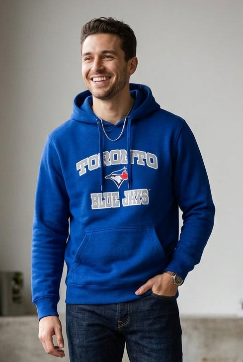 Unisex Toronto Blue Jays Printed Hoodie – Blue