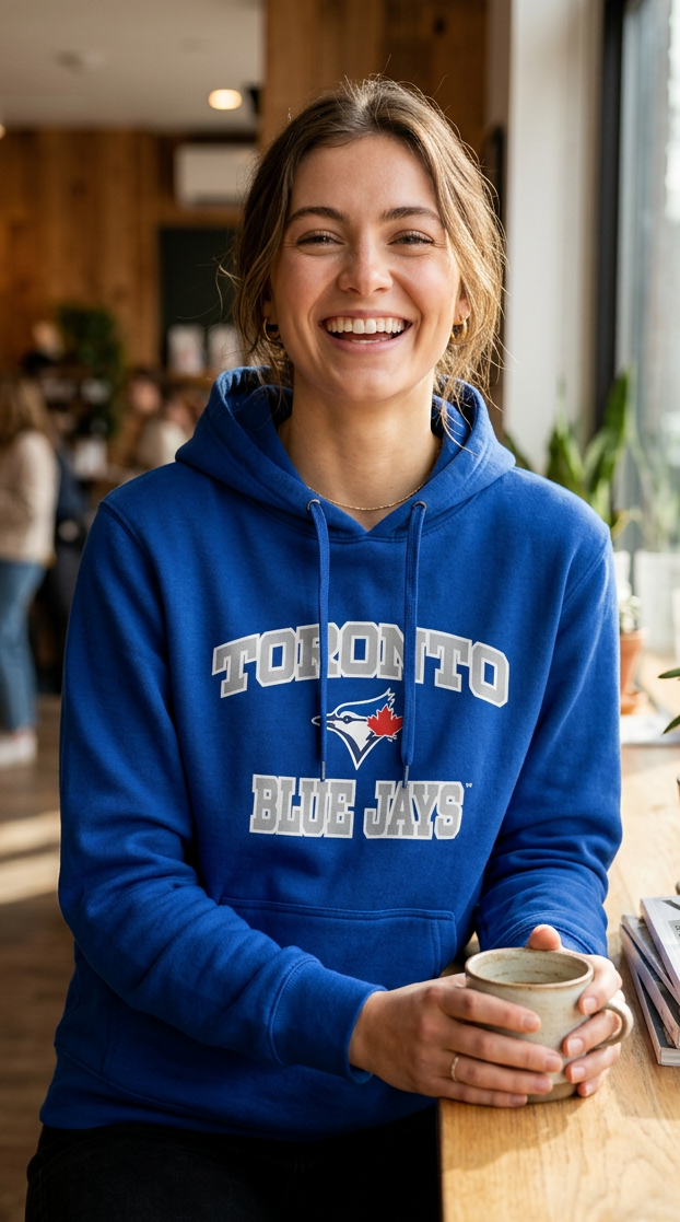 Unisex Toronto Blue Jays Printed Hoodie – Blue