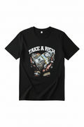 Men's Black Take a Rich Graphic T-Shirt | 100% Cotton | North Standard