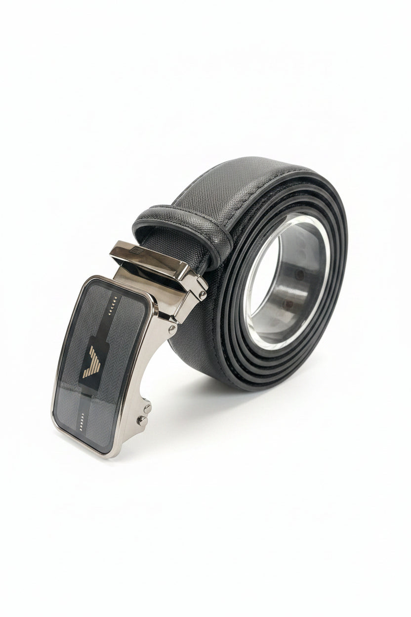 Moderno Men's Leather Belt — Black