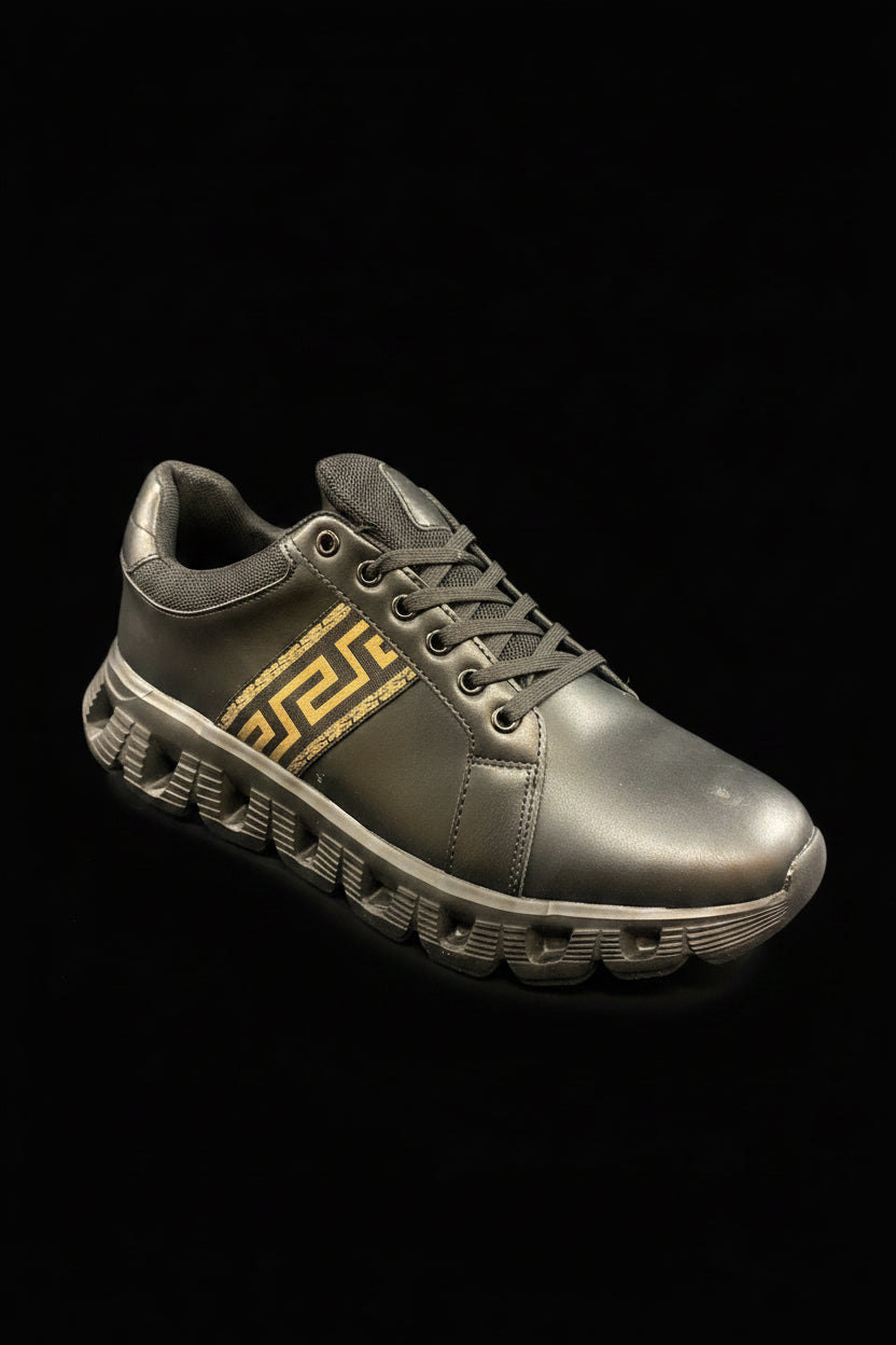 Moderno Men's Casual Sneakers — Black / White