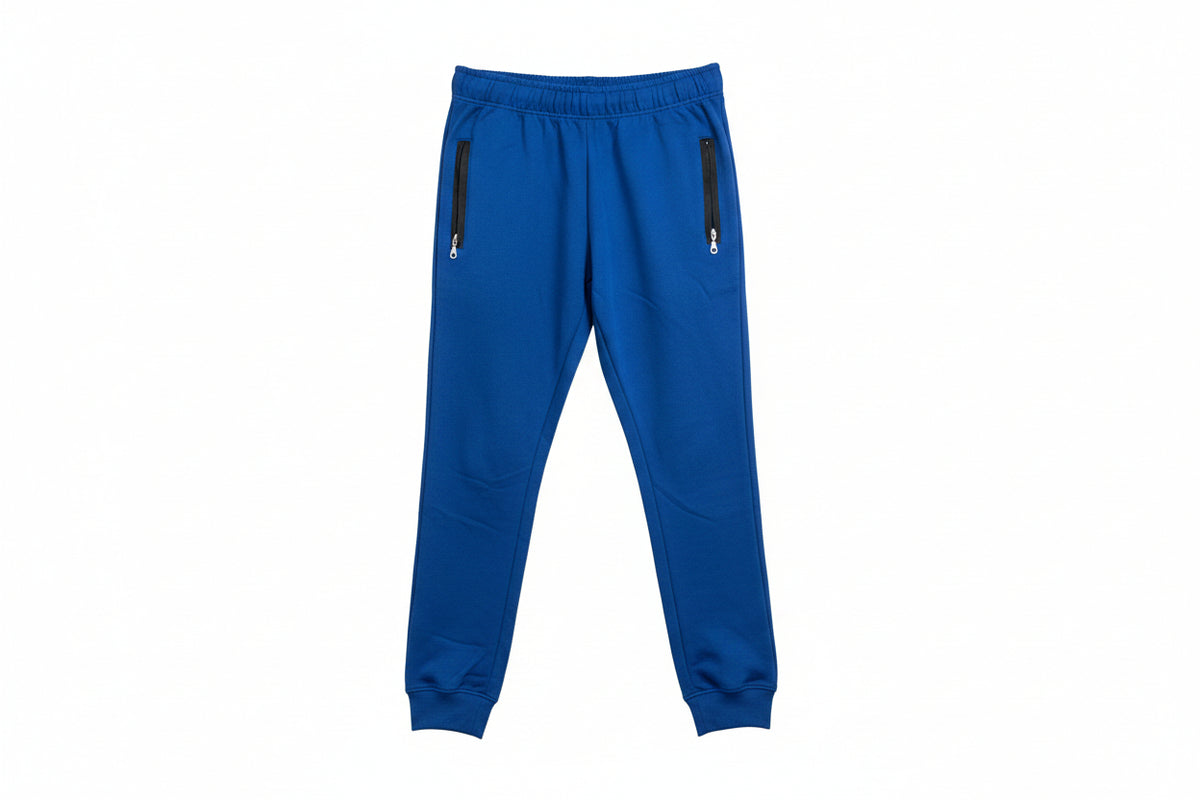 Unisex Cotton Blend Joggers Zipper Pockets