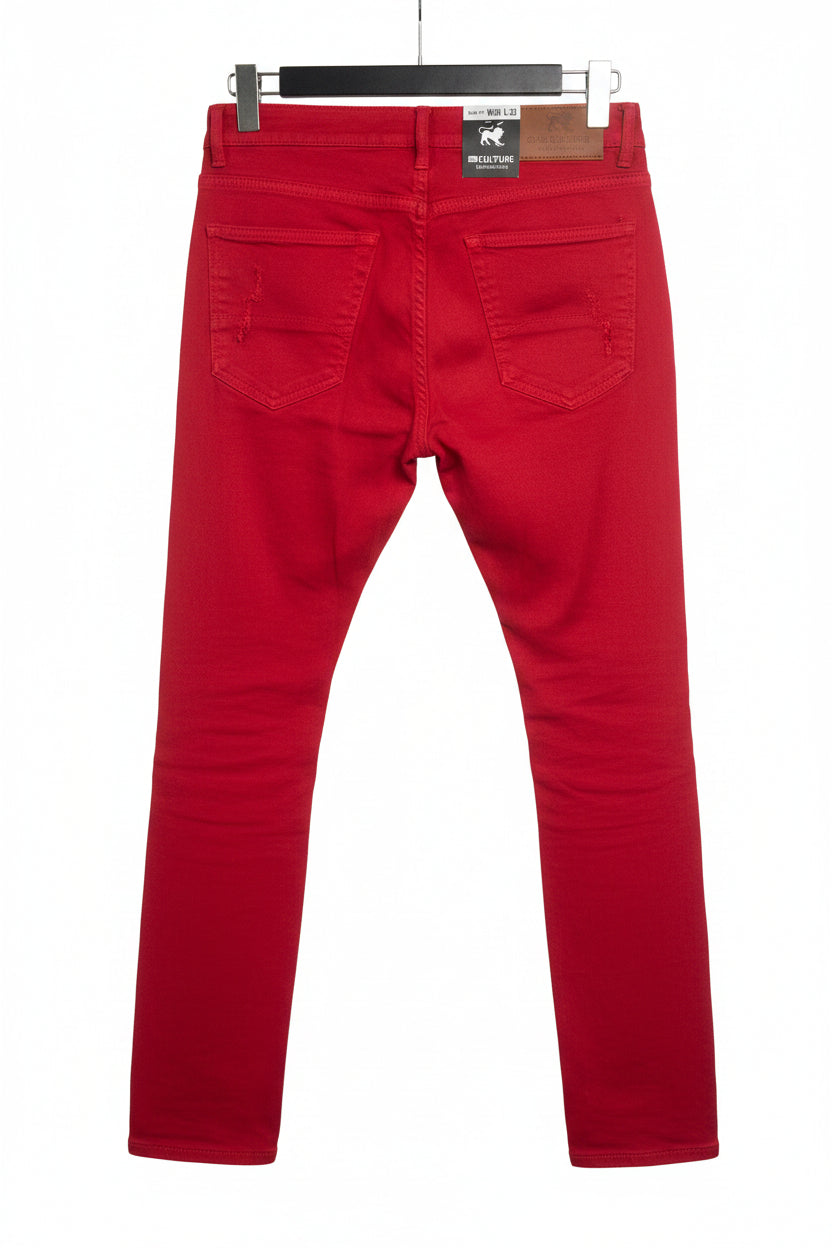 Men's Red Slim Fit Jeans | One Culture | North Standard