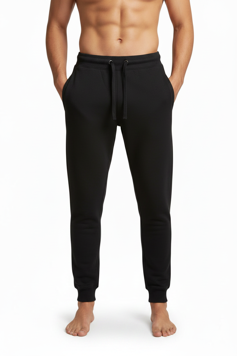 Men's Plain Closed Bottom Joggers