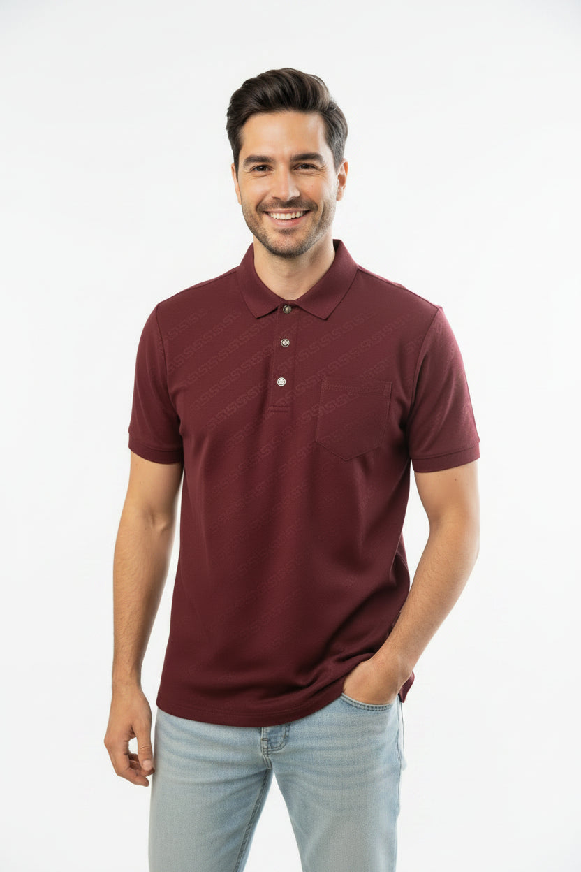 Men's Polo Shirt | Maroon | Moderno Jeans