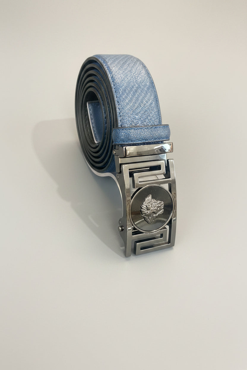 Moderno Men's Casual Belt — Blue