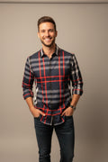Men's Long Sleeve Shirt | Navy | Moderno Jeans