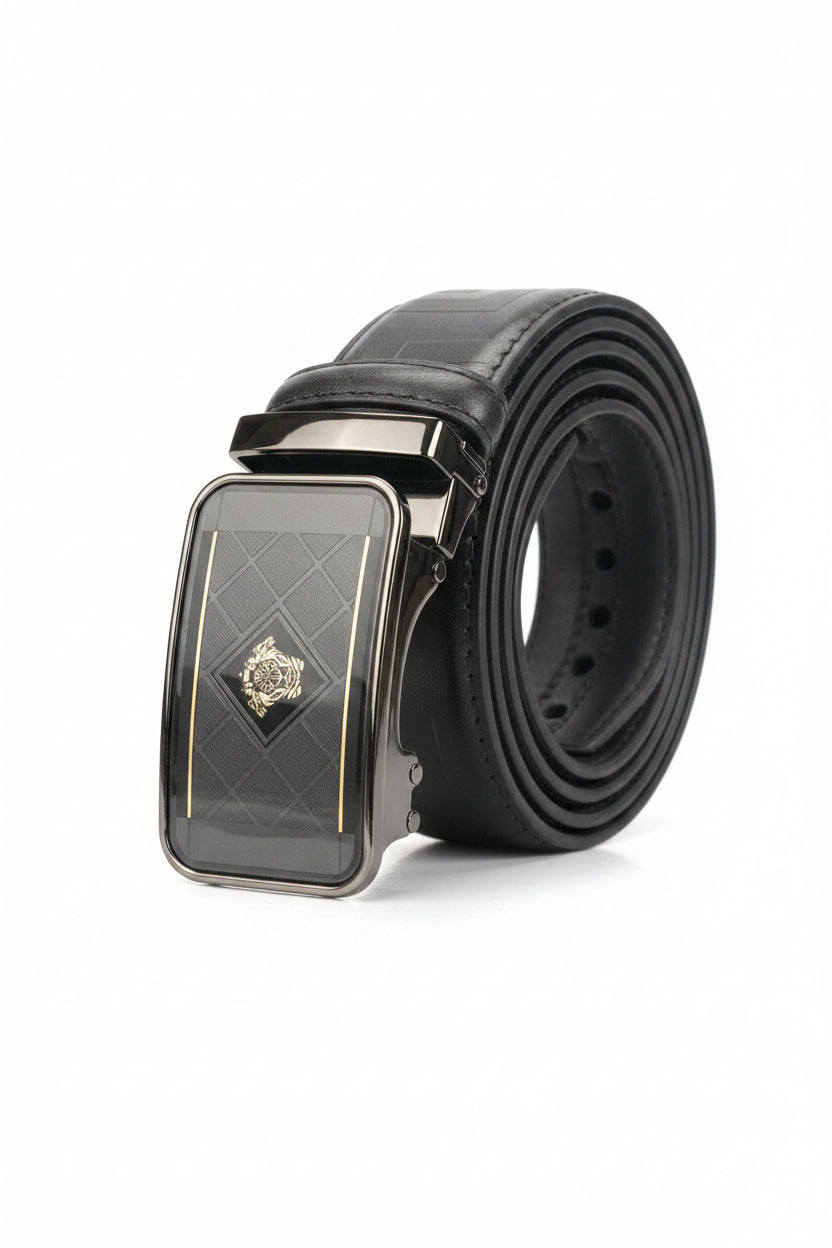 Moderno Men's Leather Belt — Black