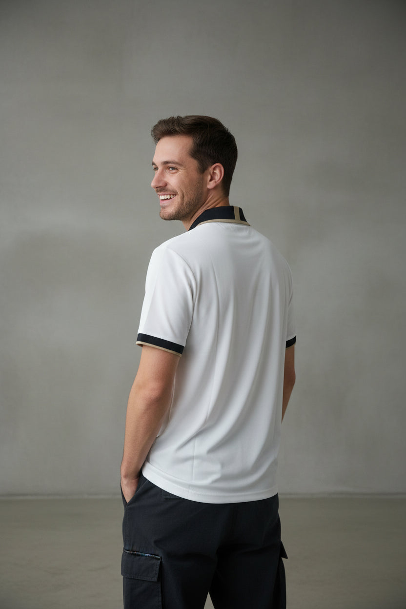 Men's Polo Shirt | White | Moderno Jeans