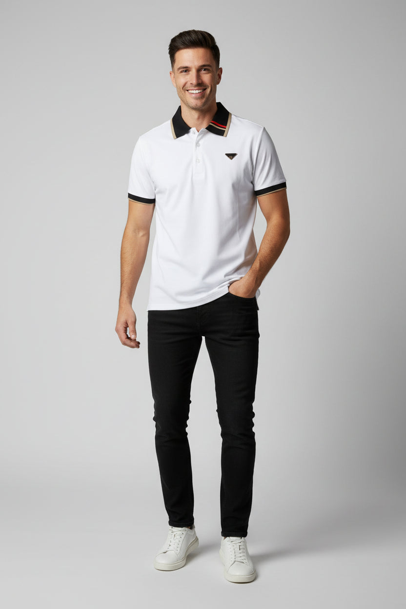 Men's Polo Shirt | White | Moderno Jeans