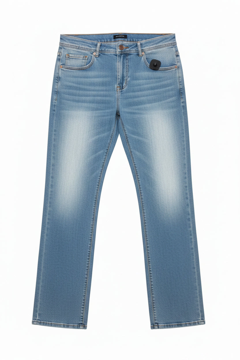 Bleecker & Mercer Men's Stretch Straight Fit Jeans | Red & Blue