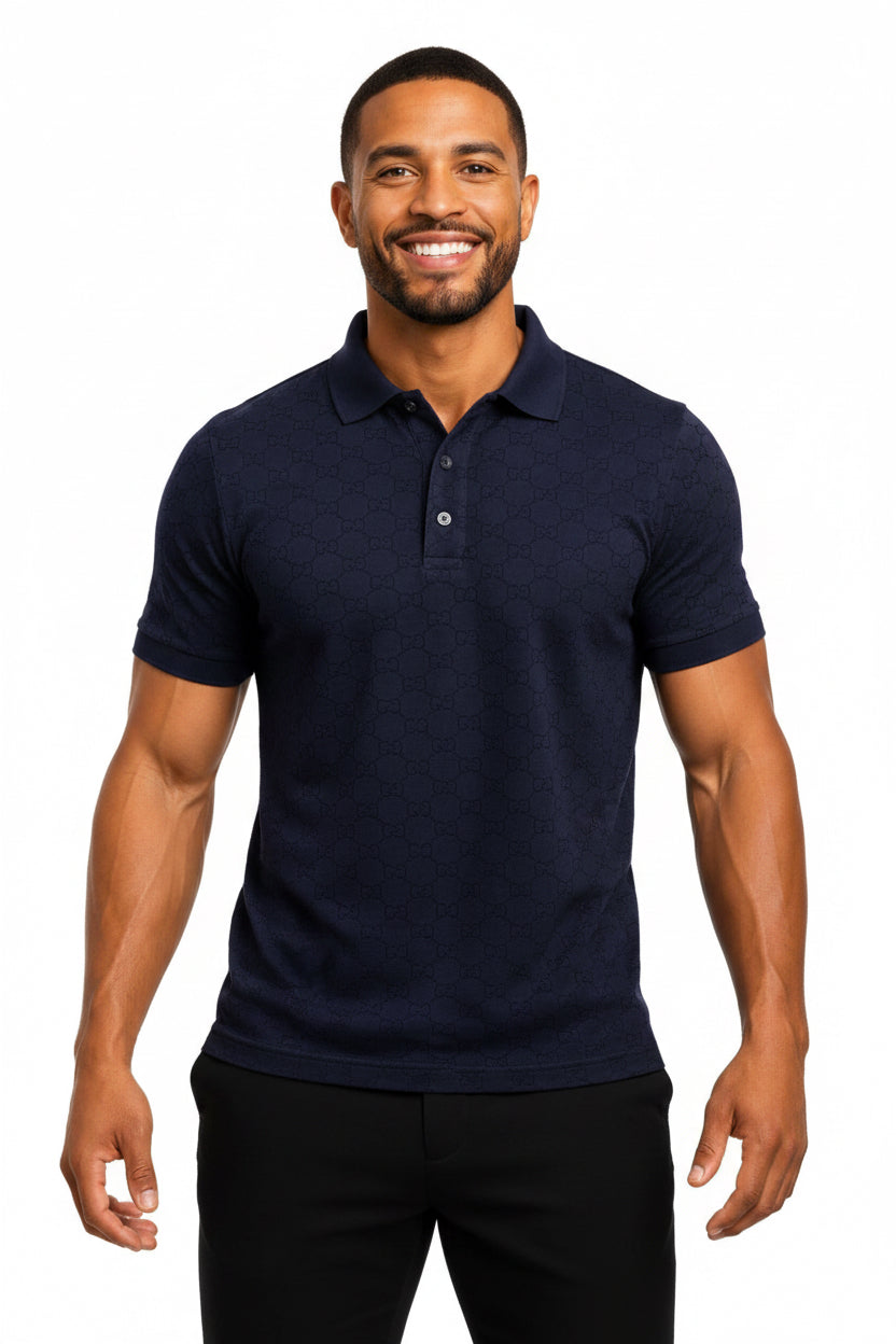 VIP Collection Men's Polo Shirt – Navy, Brown & Black
