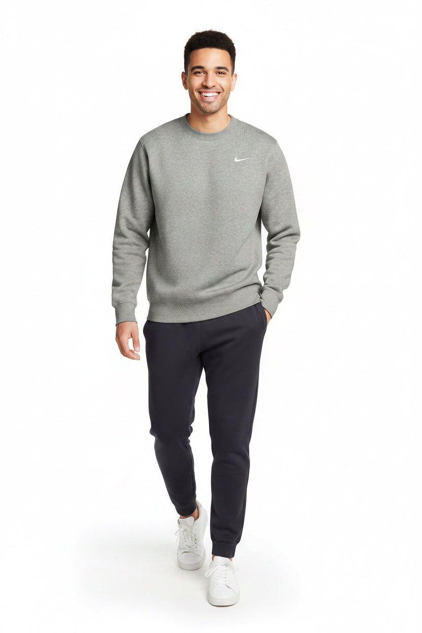 Nike Men's Club Fleece Crewneck Sweatshirt – Heather Grey
