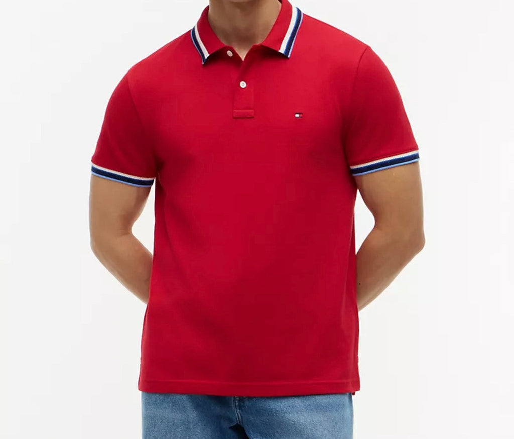 Tommy Hilfiger Men's Tipped Polo – Red