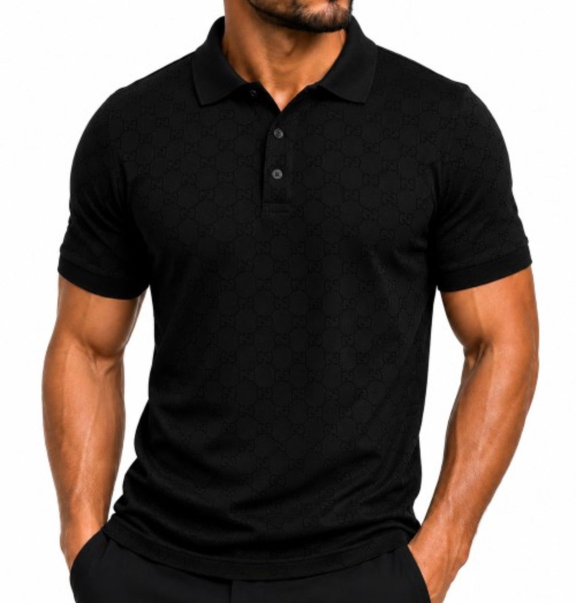 VIP Collection Men's Polo Shirt – Navy, Brown & Black