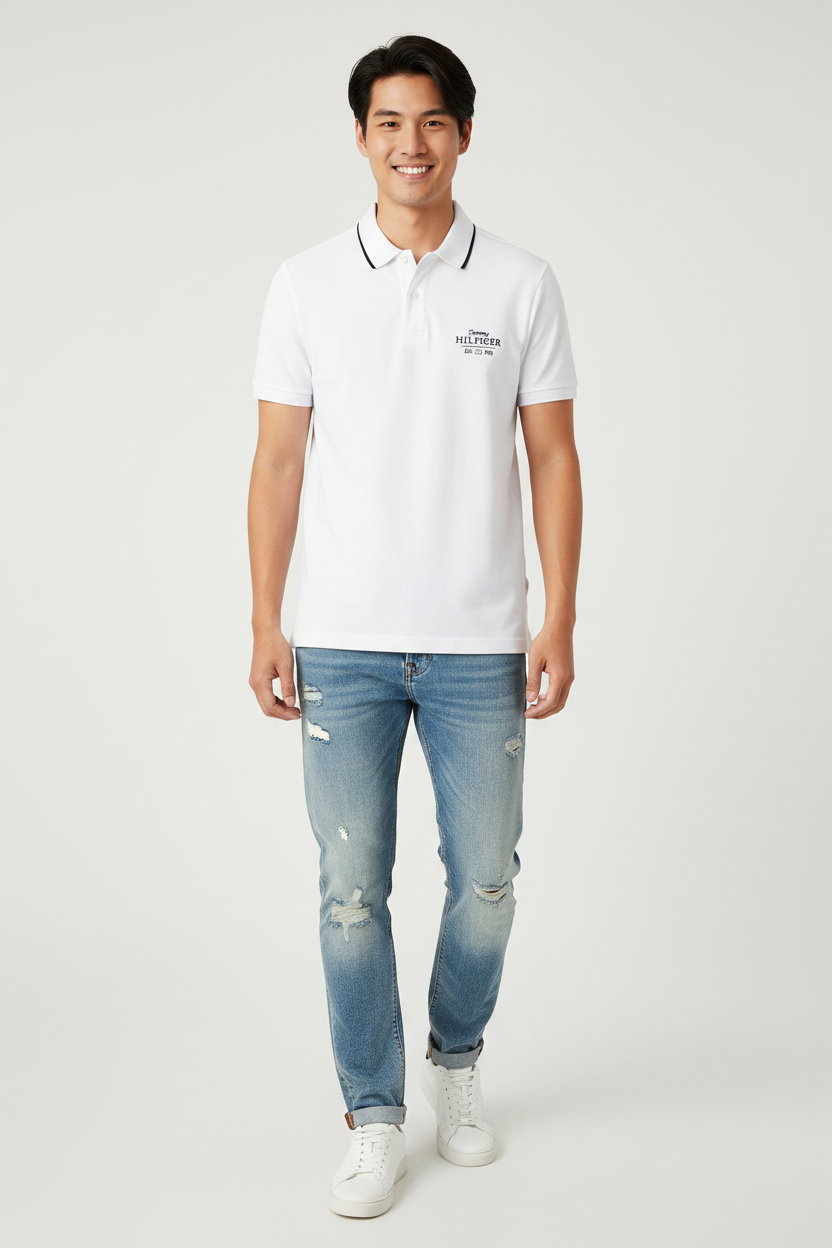 Tommy Hilfiger Men's Logo Polo – White