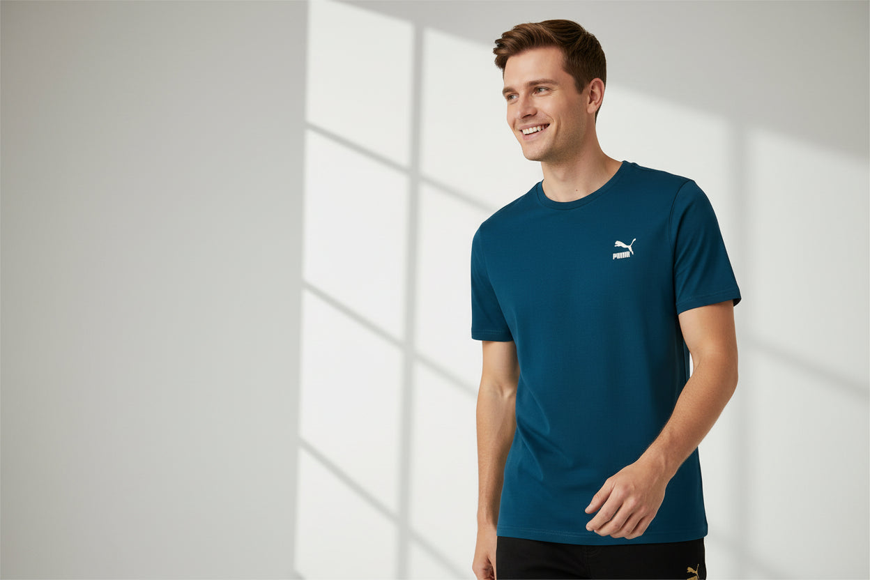 Puma Men's Essentials Embroidered Logo Tee