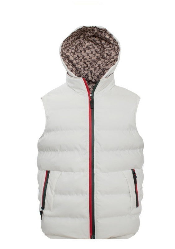 Men's Reversible Vest with Detachable Hood – VIP Collection