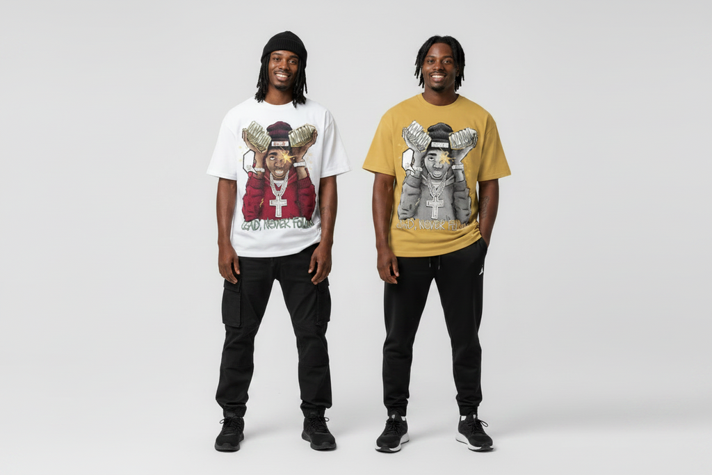 Lead Never Follow Graphic Tee by 3Forty - White and Timber Colourways