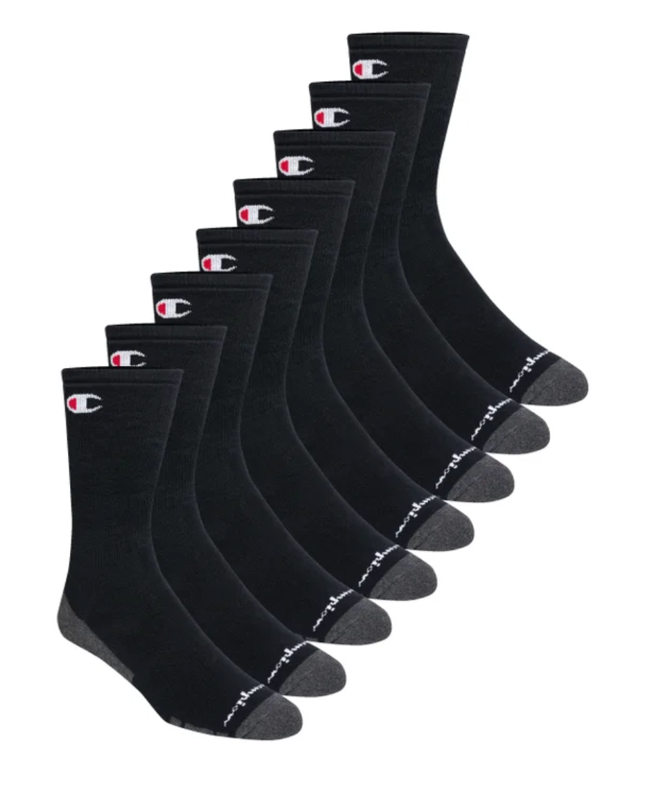 Champion Men's Crew Socks 8-Pack